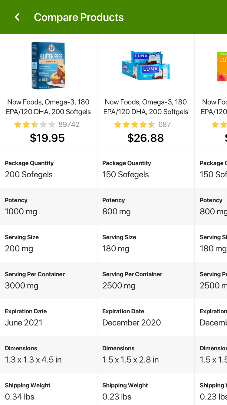 iHerb Compare Products